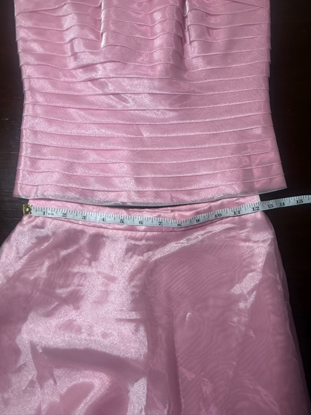 Michelangelo Light Pink Two-Piece Prom Dress Formal Size 2 - Picture 7 of 9